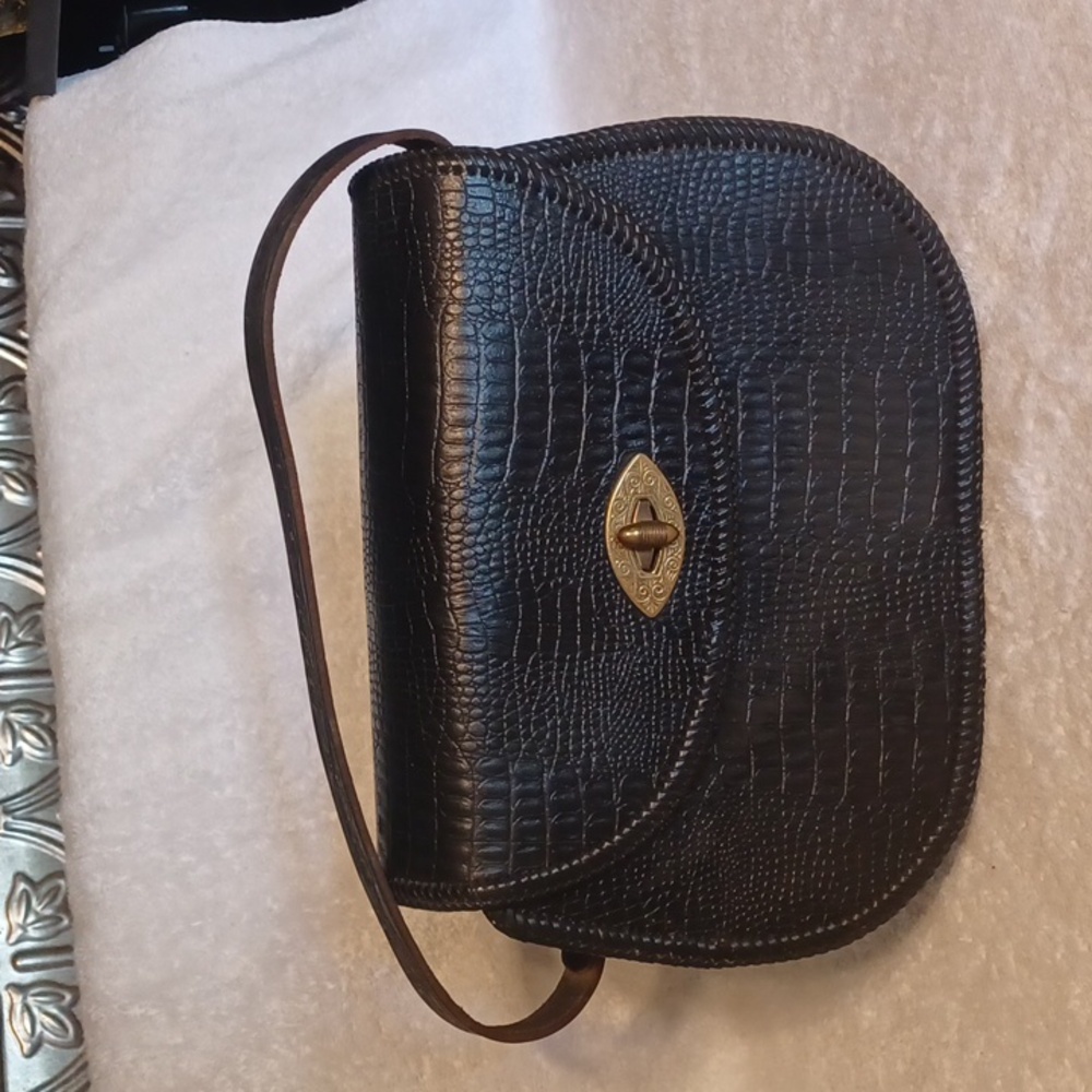 Leather handbags vintage handcrafted black purse boho